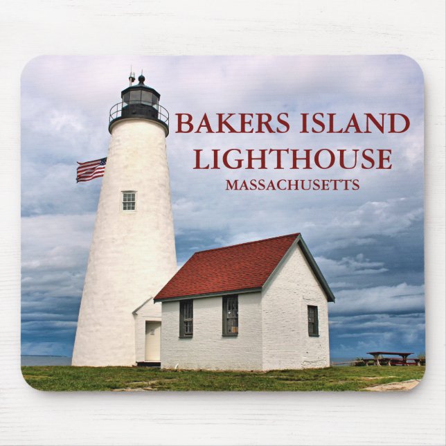 Alfombrilla De Ratón Bakers Island Lighthouse, Massachusetts Mousepad (Frente)