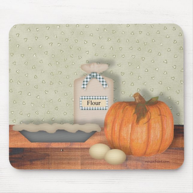 Alfombrilla De Ratón Baking Pumpkin Pie Mousepad (Frente)