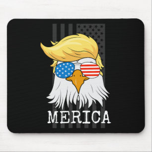 Alfombrilla De Ratón Bald Eagle 4 De Julio Trump Bandera Estadounidense