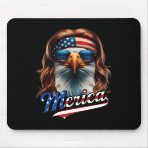 Alfombrilla De Ratón Bald Eagle Merica 4 de Julio Eagle Mullet Funny Ma