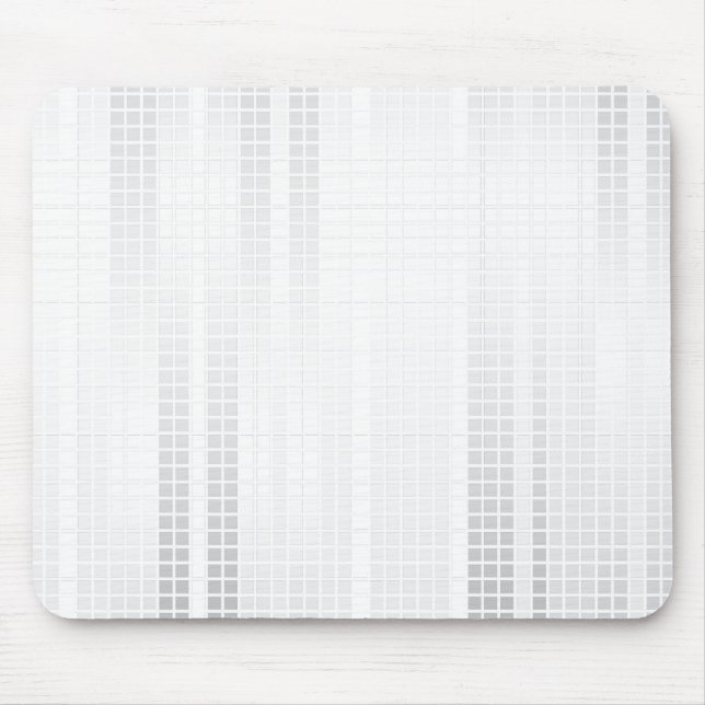 Alfombrilla De Ratón Baldosas de mosaico blanco (Frente)