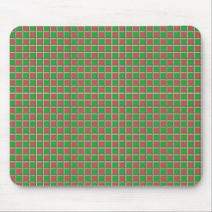 Alfombrilla De Ratón Baldosas verdes y marrones