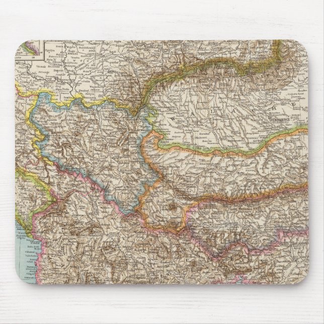 Alfombrilla De Ratón Balkanhalbinsel - Mapa de la península de los Balc (Frente)