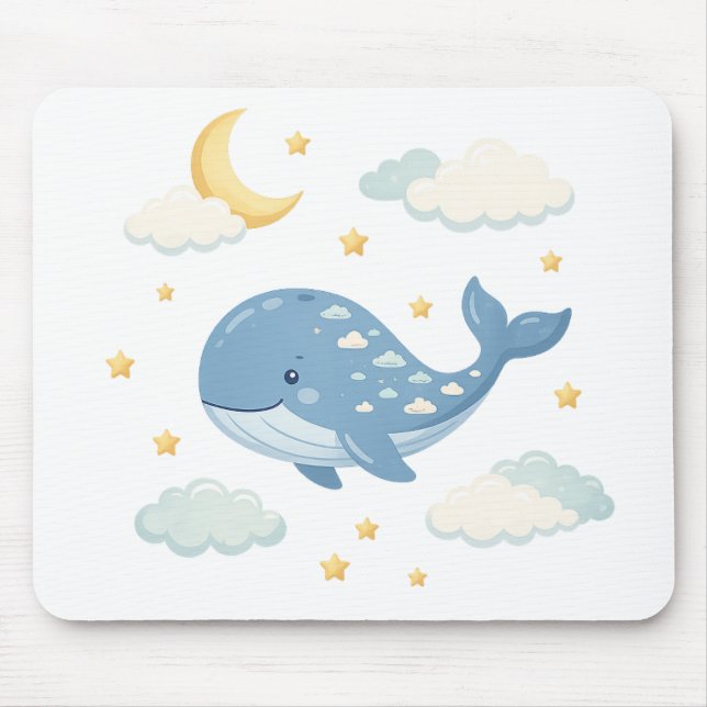 Alfombrilla De Ratón Ballena de Nube Soñadora (Frente)