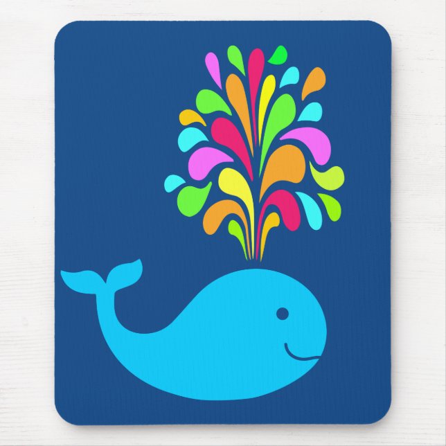Alfombrilla De Ratón Ballena divertida (Frente)