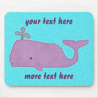 Alfombrilla De Ratón Ballena púrpura Mousepad