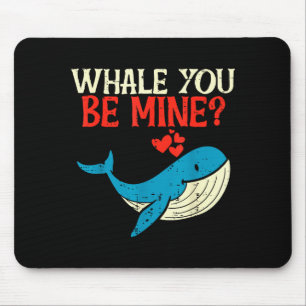 Alfombrilla De Ratón Ballena Serás Mía Día de San Valentín Pun Funny Or