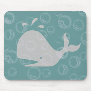 Alfombrilla De Ratón Ballenas y burbujas