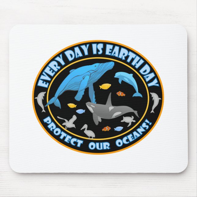 Alfombrilla De Ratón Ballenas y delfines (Frente)