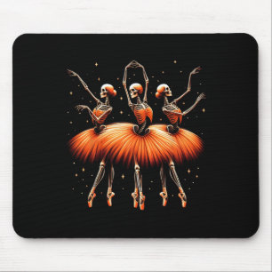 Alfombrilla De Ratón Ballerina Skeleton Dance Funny Ballet Halloween 1