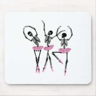 Alfombrilla De Ratón Ballerina Skeletons Dancing Halloween Ballerina Sk