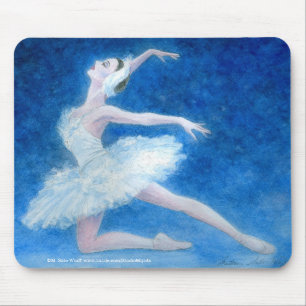 Alfombrilla De Ratón Ballet Mousepad del lago swan