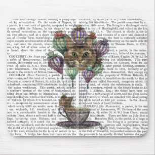 Alfombrilla De Ratón Balón de aire caliente del gato Cheshire