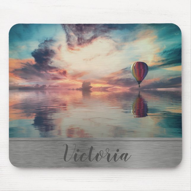 Alfombrilla De Ratón Balón de aire caliente Monograma Mouse Pad (Frente)