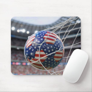 Alfombrilla De Ratón Balón de fútbol americano en la red