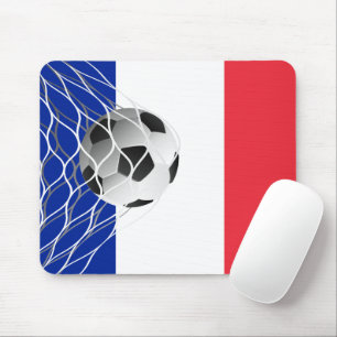 Alfombrilla De Ratón Balón De Fútbol Con Bandera Francesa