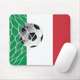 Alfombrilla De Ratón Balón De Fútbol Con Bandera Italiana
