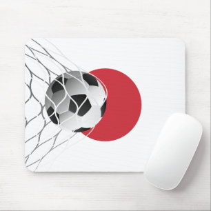 Alfombrilla De Ratón Balón De Fútbol Con Bandera Japonesa