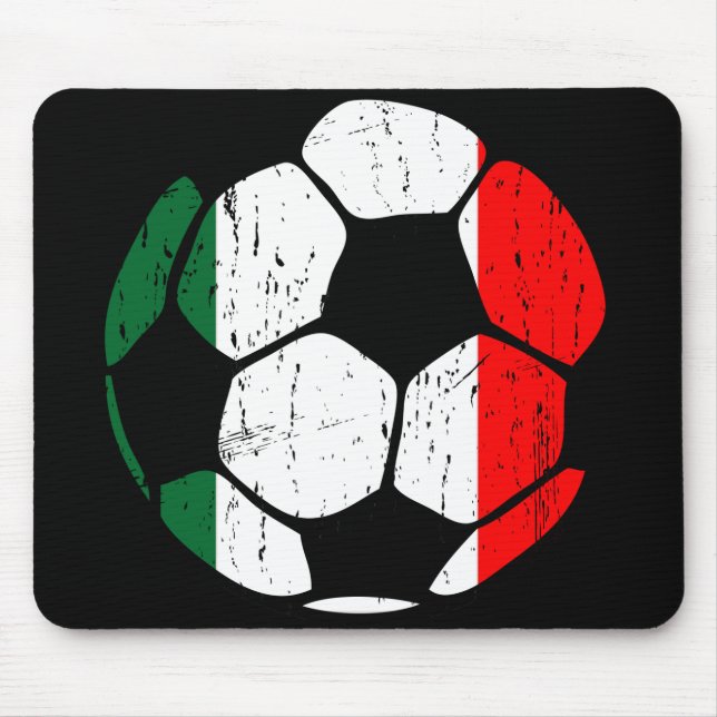 Alfombrilla De Ratón Balón de fútbol de Italia Mousepad (Frente)