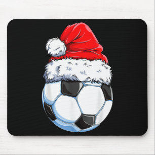 Alfombrilla De Ratón Balón de fútbol de Navidad Sombrero de Santa Diver