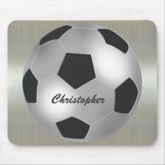 Alfombrilla De Ratón Balón de fútbol de plata conocido adaptable