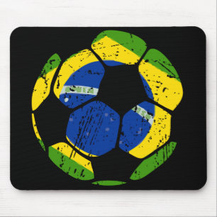 Alfombrilla De Ratón Balón de fútbol del Brasil Mousepad