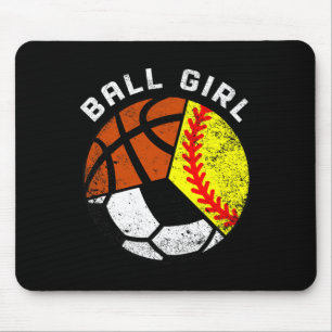 Alfombrilla De Ratón Baloncestista Chica Fun Softball Baloncestista Bal