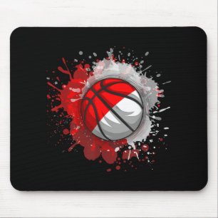 Alfombrilla De Ratón Baloncesto con bandera de Indonesia