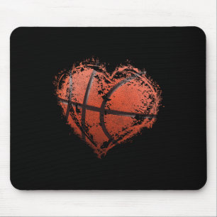 Alfombrilla De Ratón Baloncesto Corazón de baloncesto Feliz Día de San