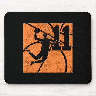 Alfombrilla De Ratón Baloncesto De 11 Años Dunk Fiesta De Cumpleaños 11