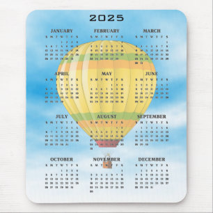 Alfombrilla De Ratón Baloncesto de aire caliente 2025 Calendario Mousep
