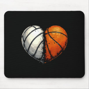 Alfombrilla De Ratón Baloncesto De Voleibol Corazón Balón Srts Amante V