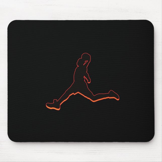 Alfombrilla De Ratón Baloncesto Dunking Silhouette Design Airtime (Frente)