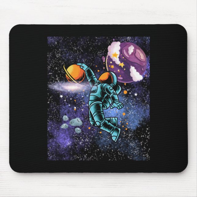 Alfombrilla De Ratón Baloncesto En El Espacio (Frente)