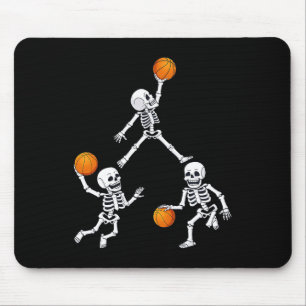 Alfombrilla De Ratón Baloncesto Halloween Skeleton Dunking Dribble Boys