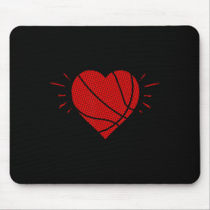 Alfombrilla De Ratón Baloncesto Heart Love Día de San Valentín Sports P