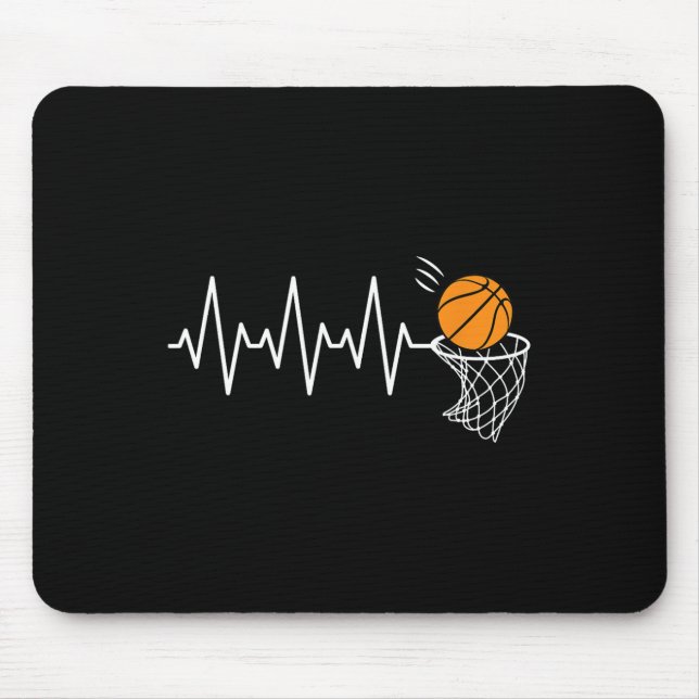 Alfombrilla De Ratón Baloncesto Heartbeat Baloncesto (Frente)