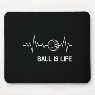 Alfombrilla De Ratón Baloncesto Heartbeat Big Balls My Life Baller Play