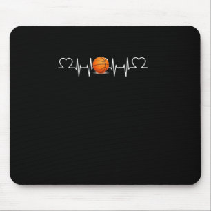 Alfombrilla De Ratón Baloncesto Heartbeat Funny Amante de Baloncesto