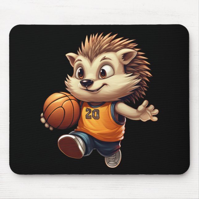 Alfombrilla De Ratón Baloncesto Hedgehog 1 (Frente)