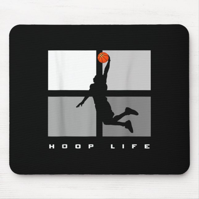 Alfombrilla De Ratón Baloncesto Hoop Life Hombres Hombres Fun Baloncest (Frente)