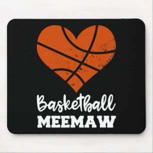 Alfombrilla De Ratón Baloncesto Meemaw Fun Baloncesto Heart Grandma Mee
