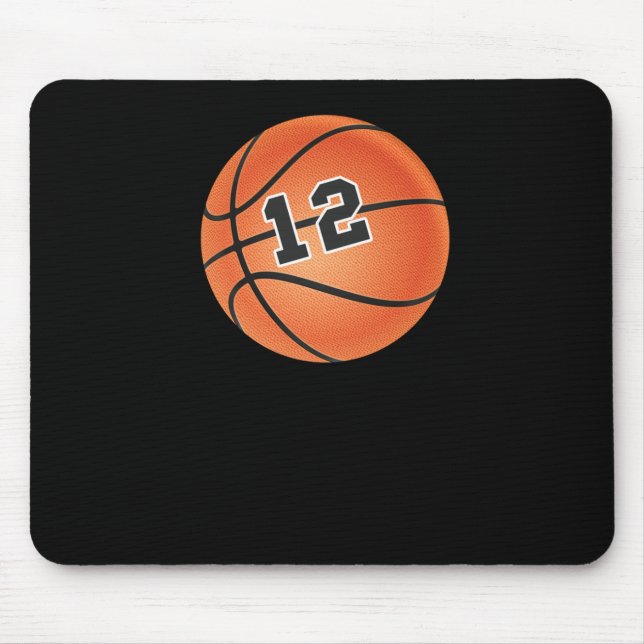 Alfombrilla De Ratón Baloncesto Número 12 (Frente)