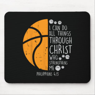 Alfombrilla De Ratón Baloncesto Puedo Hacer Cosas Biblia Verso Dios Jes