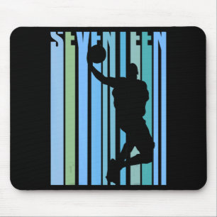 Alfombrilla De Ratón Baloncesto retro hombres cumpleaños 17 niños adole