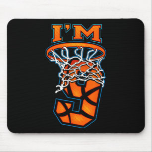 Alfombrilla De Ratón Baloncesto Soy 9 Boy Chica Noveno Cumpleaños