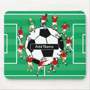 Alfombrilla De Ratón Baloncesto y jugadores de fútbol personalizados