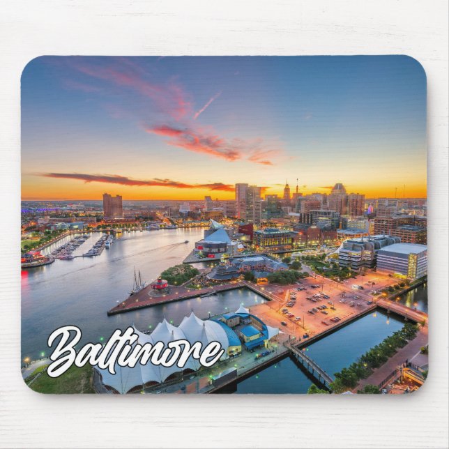 Alfombrilla De Ratón Baltimore, Maryland, Estados Unidos (Frente)