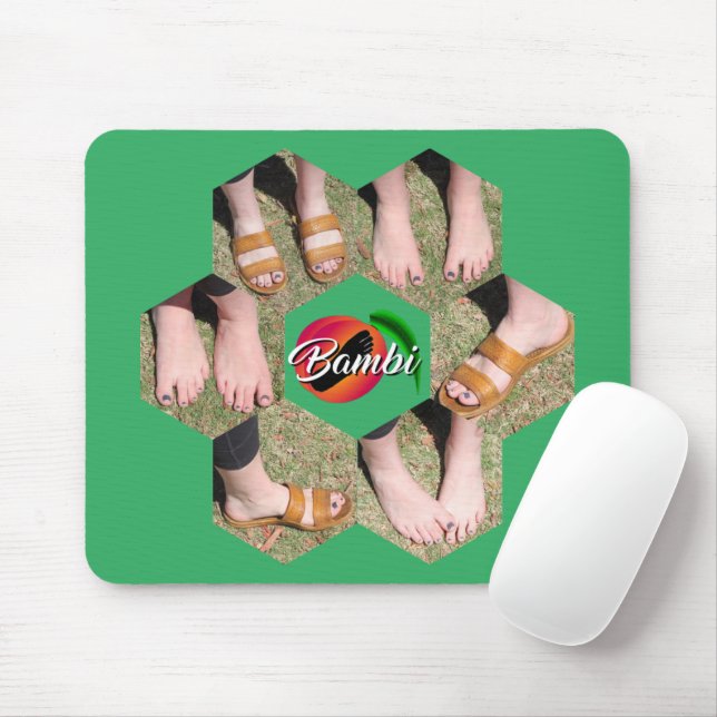 Alfombrilla De Ratón Bambi Feet Honeycomb Photo Grid Mousepad (Con ratón)