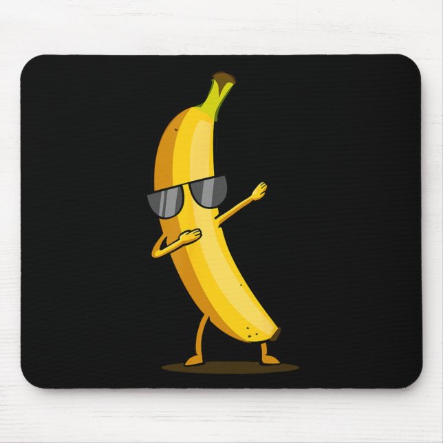 Alfombrilla De Ratón Banana Amarilla Dabbing - Fruta de baile divertida (Frente)